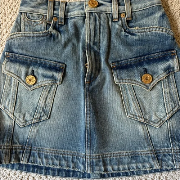 Balmain jeans Blue Skirt with Button Details - Picture 6 of 8